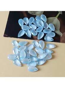30 piezas Cuentas con forma de gota de agua, pétalo y corazón de estilos variados para accesorios de joyería y manualidades DIY