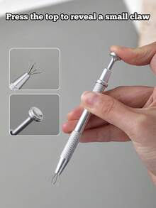 美甲工具泡泡糖海绵夹不锈钢防滑专业腮红渐变金属夹 - 彩色 - 查看 2