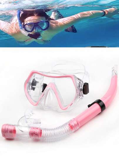 SHENYU Adults & Teenagers Unisex Snorkeling & Swimming Goggles With Diving Breathing Tube Set, Beach Essentials, Beach Accessories, Pool Float