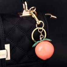 rongji jewelry Pfirsich Anhänger Schlüsselanhänger für Frauen Mädchen Geldbörsen Taschen Handtaschen Accessoires Schmuck Rucksack für Schule