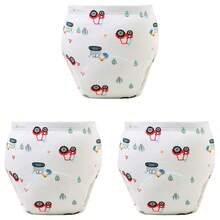 6件婴儿如厕训练裤 - 透气训练内裤，松紧腰身，柔软舒适，适合幼儿，多色可选，如厕训练，幼儿内裤，婴儿尿布裤，设计简约，面料耐用。送给男婴和女婴的最佳礼物