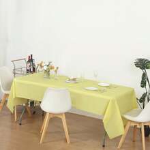 (12-Pack Heavy Duty Plastic Table Covers Tablecloth (Reusable) (Rectangle 54" X 108", Yellow) - 芥末黃 - 查看 6