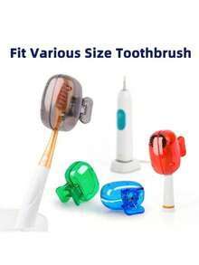 2/5pcs/Travel/Home Toothbrush Holder, Portable Travel Toothbrush Dustproof Protective Case, Storage Box, Portable Toothbrush Head Protective Clip Home Bathroom Decor Summer