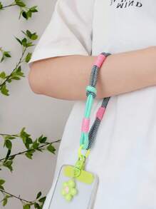 1pc Colorful Knotted Flower Fashion Anti-Lost Detachable Phone Lanyard