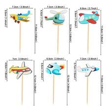 24 Peças Topo de Bolo Temático de Espaço Infantil, Avião, Mapa, Astronauta, Terra, Estrela, Lua, Decoração de Bolo para Festa de Aniversário Temática de Espaço