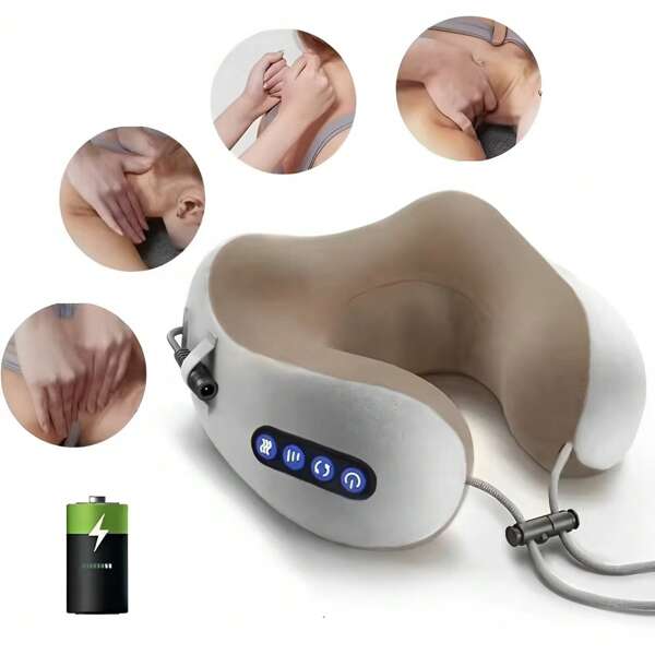 Massageadora De Pescoço Almofada Vibratória Elétrica Usb