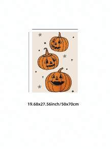 1 件可爱的万圣节南瓜墙艺术时尚恐怖海报与异想天开的鬼魂印花，无框帆布装饰适用于女孩房间/宿舍/派对，可爱礼物和季节性装饰（秋收墙印返校）万圣节装饰圣诞节装饰感恩节婚礼家居装饰家居装饰秋季装饰秋季装饰生日装饰礼品派对用品室内节日装饰墙面装饰万圣节装饰品