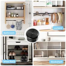 2pcs Spring Tension Curtain Rods Short Tension Rod, 2 Packs Small Spring Tension Curtain Rod 55-90cm, Thin Tension Rod No Drill For Window Cupboard Closet, Multi Functional Telescopic Rod Shower Curtain Bracket Shower Curtain Base Shower Curtain Rod Support Shower Curtain Rod Curtain Rod Bracket Bathroom Decor - 2pcs - View 4