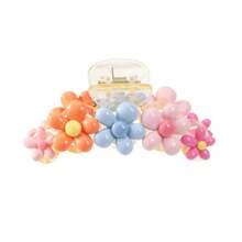 1pc Candy-Color Dopamine Flower Y2K Glitter Five-Pointed Star Hairclip, Sweet Style Hair Claws Claw Clips Hair Clips Hair Jaw Clip Hair Clamps Hair Clutch Hair Catcher Clip, Beach Accessories