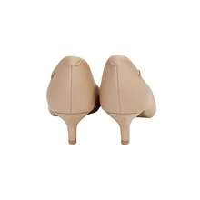 Vizzano Low Heel Pumps Simple Basic PU Leather Office Party Wedding All Year Round - Beige - View 4