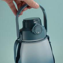 1 Stück 1200ml/40,5oz Kunststoff Becher mit Trinkhalm, tragbarer Wasserbehälter mit großem Fassungsvermögen für Studenten, Sommer Trinkbecher