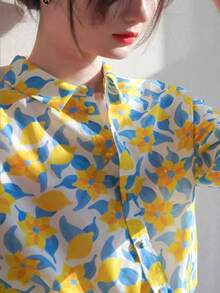 Fall Women's Clothing Includes French-Style Women's Blouses, Long-Sleeved Flowing Blouses Suitable For Both Business And Casual Occasions, Fashionable Yellow Floral Blouses, And Elegant Women's Luxury Light-Weight Blouses. They Can Be Paired With Them For Shopping Or Traveling.Fall Clothes For Women,Halloween Costumes Women