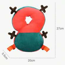 婴儿卡通保护头枕，透气垫0-3岁幼儿防摔头枕学步枕，软垫带支撑带和拉链封口，适合所有季节，适合爬行、走路练习，圣诞节和感恩节服装，万圣节和圣诞节礼物，非常适合家庭和旅行使用，适合散步、爬行和走路练习，可手洗，节日礼物