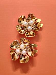 2 件衬衫纽扣套花形袖扣套花朵袖扣夹纽扣适用于礼服婚礼礼服装饰纽扣服装配饰礼品