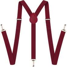 1 件男士可调节纯色背带，可调节弹性 Y 型背带，带强力金属夹，加长背带（60-95 厘米/23.62-37.4 英寸）万圣节配饰，万圣节服装秋冬配饰万圣节服装，适合青少年、青年、男士、休闲、户外、运动、度假、毕业礼物、生日、日常穿着