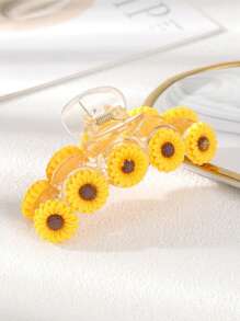 1pc Candy-Color Dopamine Flower Y2K Glitter Five-Pointed Star Hairclip, Sweet Style Hair Claws Claw Clips Hair Clips Hair Jaw Clip Hair Clamps Hair Clutch Hair Catcher Clip, Beach Accessories