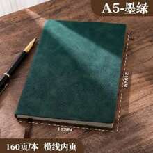 1 件 A5 笔记本、日记本、加厚纸、160 页、皮革设计、备忘录、写作、日记、记笔记、绘画、素描、多用途、学校用品、学生文具、返校 - A5 - 查看 14