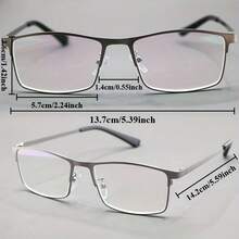 Stainless Steel Full Frame Reading Glasses For Men & Women - Business Style, Allergy-Free, Radiation Protection, Prescription +1.0 To +4.0, Sleek Modern Design - White - View 3