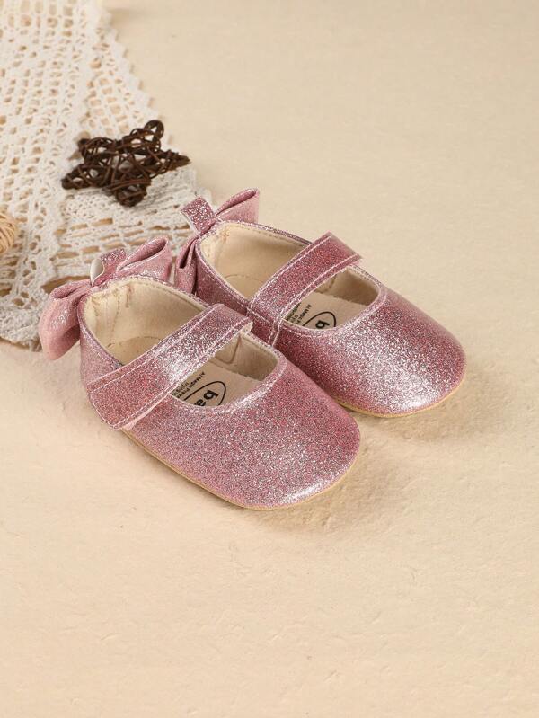 New Spring-Autumn Newborn Infant Flat Shoes Soft Anti-Slip 0-1 Year Girl Princess Shoes With Bowknot
