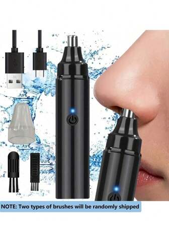 Rechargeable Nose Hair Trimmer For Men - Painlessly Remove Ear, Nose, Eyebrow, And Facial Hair With USB Electric Clipper