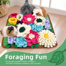 KM-P Pet Training Snuffle Mat Slow Feeder Interactive Puzzle Feeding Mat For Rabbits, Hamsters, Small Dogs