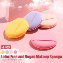 Esponja de Base, Esponja Blender para Líquido, Crema y Polvo, Paquete de 4 Esponjas de Maquillaje Multicolores - Macarrón - Ver 8