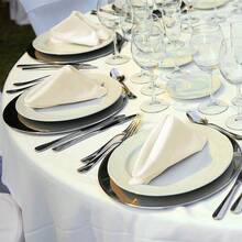 New-2025  12 Piec Satin Napkins Soft Dinner Napkins Square Table Napkins 17 X 17 Inch For Rtaurant Weddings Party Dinner Dration (Ivory) - 象牙色 17 x 17 英寸 - 查看 6