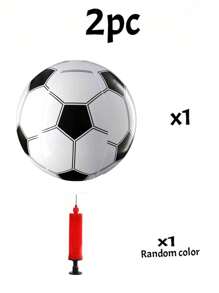 2 pezzi/Set pallone da spiaggia gonfiabile, include 1 pallone e 1 pompa d'aria, giocattolo da esterno, pallone acquatico per piscina, spiaggia e attività estive all'aperto