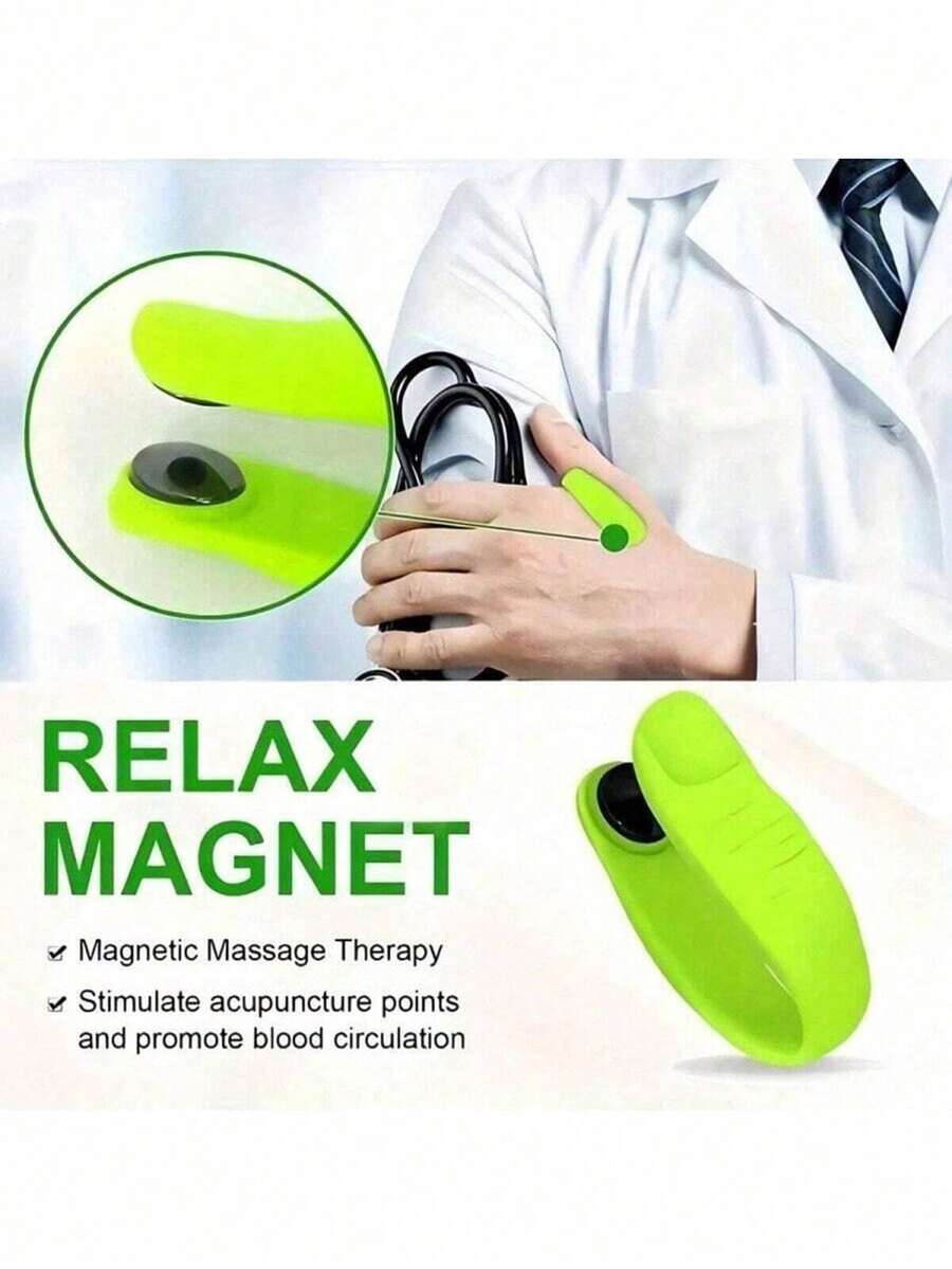 Migraine And Tension Relief Acupressure Point - Thumb Point Massage And Pressure Relief (Slightly Overflowing Glue Due To Production, But Does Not Affect Normal Use) - Green - View 1