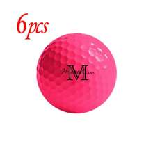 Personnalisé 3/6 pièces, Balle de golf moderne texte personnalisé en couleur, Cadeau de fête des pères, Noël, Six couleurs au choix, Distance et précision améliorées, Parfait pour les golfeurs, Accessoires de golf/Golf haute performance/Idéal pour anniversaires, Nouvel An, Saint-Valentin