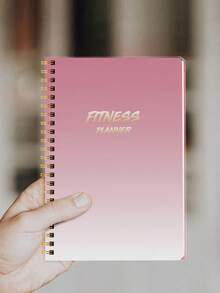 Trees Planejador de Fitness Capa Dura A5 (14,5cm X 20,6cm), Caderno Resistente de 48 Páginas para Acompanhamento de Exercícios, para Registrar Progresso, Definir Metas, Diário de Fitness Pessoal, Adequado para Exercícios em Casa e no Trabalho - Multicolorido - Visão 4