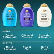 OGX Thick &Amp; Full + Biotin &Amp; Collagen Volumizing Conditioner, Nutrient-Infused Conditioner With Vitamin B7 Biotin Gives Hair Volume &Amp; Body For 72+ Hours, Sulfate-Free Surfactants, 13 Fl. Oz - 13 Fl Oz (Pack Of 1) - View 7
