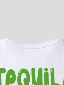 YUNCHIC - 男士休闲无袖背心，夏季轻便运动服，创意龙舌兰印花，圆领弹力打底衫，透气吸湿，健身训练外穿/内衣， - 白色 - 查看 6