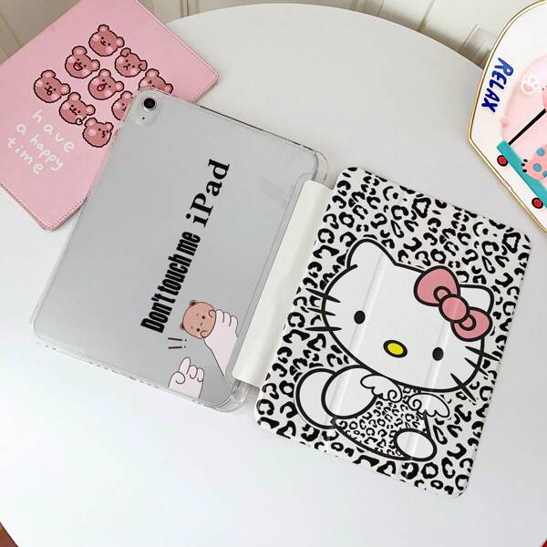 Sanrio 1 stuk hoogwaardige KT Cat tablet beschermhoes, prachtig bedrukt patroon tablethoes compatibel met iPad 10,2 inch, iPad Pro 11 2021/2020, iPad 10e generatie, iPad Mini 4/5/6, iPad 12,9 inch, biedt volledige bescherming voor uw tablet