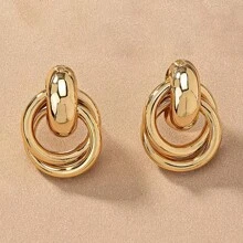 2 Stücke elegante Ohrringe im Kabel-Strick-Stil, erschwingliches Mode-Schmuckgeschenk für Frauen