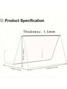 1pc Acrylic Business Card Holders On The Office Desk, Transparent Plastic Desktop Business Card Display Stand, Business Card Holder, Business Card Holder, Can Accommodate 30-50 Business Cards, Acrylic Business Card Display Rack