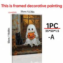 1 件鬼魂和黑猫与万圣节糖果海报、异想天开的万圣节墙壁艺术、可爱的幽灵门廊场景、秋季装饰印刷、帆布墙壁艺术、房间装饰美学、家居装饰、房间海报、房间装饰用品、浴室装饰。 - 1pc - 查看 16