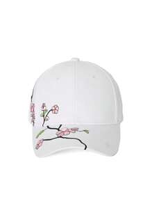 1pc Flower Embroidered Baseball Cap, Washable Adjustable Hat, Fashion Breathable Versatile Outdoor Sun Visor, Great Gift For Holidays