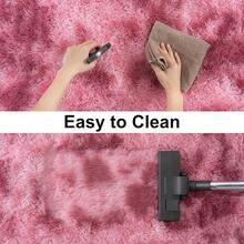 Soft Fluffy Shag Throw Area Rug, 2x4 Black, Non-Slip Bedroom, Hallways, Bedside, Dorm, Living Room - Long Shaggy Rug - 生染腮紅粉 - 查看 6