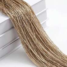 1 件 100*200 厘米家居/客厅银色金属线绳窗帘，加厚流苏装饰窗帘，适用于婚礼/仪式、入口装饰