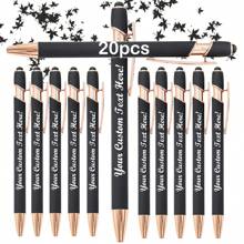 50 Stücke schwarze Kugelschreiber mit Einziehfunktion, individuell anpassbar, inklusive eleganter Geschenkbox, mit schwarzer Tinte nachfüllbar, Metallakzente, geeignet für Verlobung, Hochzeit, Brautparty, Weihnachten, Valentinstag, Geschenk für Frauen, Büro- und Firmenkunden, Schulmaterial, Schulanfang, multifunktional, dekorativ, wiederverwendbar, modern, farbig, süß, vintage, cartoon, kawaii, individuell, personalisiert, einzigartig, für Mitarbeiter, Kunden, Studenten, für Geschäft/Arbeit/Büro, für Schule