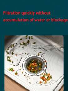 3 pièces Filtre d'évier de cuisine en acier inoxydable, capteur de résidus alimentaires/cheveux, gardez vos baignoires et éviers de drain sans obstruction