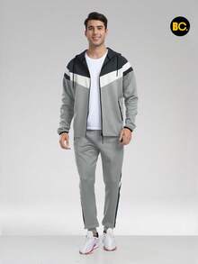 BIG CITY Pants Deportivo Tricot Para Hombre Conjunto Deportivo Moda Combinado - Gris - Ver 6