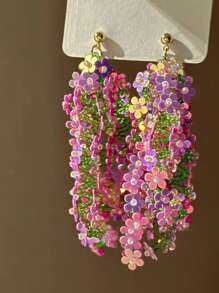 Boucles d'oreilles pendantes minimalistes à pampilles colorées en forme d'étoile, à la mode et polyvalentes pour femmes