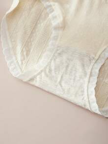 5件套女士三角裤，波浪蕾丝，可爱甜美图案设计，透气舒适的针织面料，白色内裤，粉色内裤，粉色花朵，女士可爱内裤，日常穿着，节日婚礼穿着，仙女风格