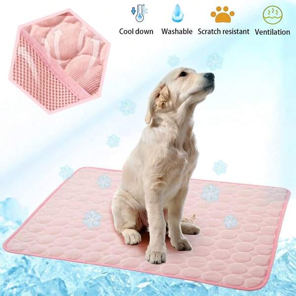 Washable Dog Cooling Mat Ice Silk Cooling Mat For Dogs Pet Self Cooling Pad Blanket Dog Cooling Pad For Indoor & Outdoor Car Seats