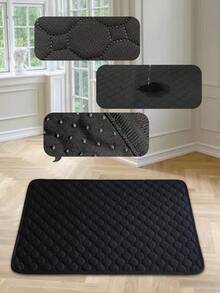 1pc/2pcs Reusable Washable Black Dog Pee Pad, Leak-Proof Pet Training Mat, Suitable For All Seasons - Black - View 4