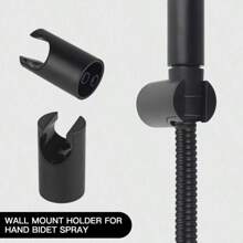 1 Set Black 304 Bidet Sprayer, 1.2m/120cm Black Reinforced Hose, Stainless Steel Toilet Bidet Sprayer - Handheld Bidet Sprayer With 1.2m/120cm Hose And Sprayer Holder Base, Ideal For Feminine Hygiene, Diaper Cleaning And Reducing Toilet Paper Waste, Christmas, Easter, Mother's Day, Valentine's Day, Birthday Gift, Black Toilet Bidet Accessory For Warm Water Bidet