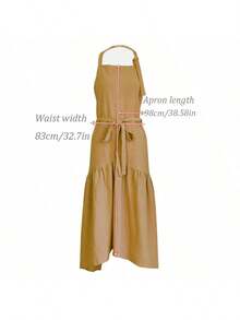 Brief Nordic Style Mermaid Fairy Linen Cooking Kitchen Apron For Woman Dress Flower Shop Smock Hairdresser Bib - Multicolor - View 9
