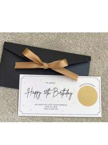 1 pièce Carte à gratter 21x10cm, Carte d'embarquement à gratter, Billet à gratter de vacances, Cadeau à révéler pour voyager (sans enveloppe)